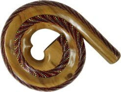 Rundes Didgeridoo (Holz) - Modell 3 - 28x30x4,5 Cm Ø28 Cm