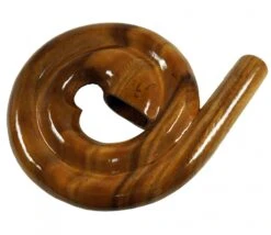Rundes Didgeridoo (Holz) - Modell 4 - 28x30x4,5 Cm Ø28 Cm