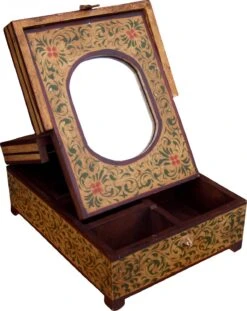 Spiegelschatulle Schmink Spiegel - Gelb - 10x25x30 Cm