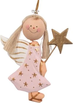 Schutzengel, Weihnachtsengel, Christbaumschmuck - 7 In 4 Farben - 10x8x1,5 Cm