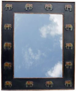 Handgearbeiteteter Spiegel - Elefant 66*70 Cm
