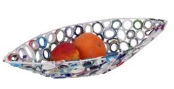 Upcycling Obstschale, Dekoschale Aus Recyclingpapier - M3 - 10x50x16 Cm