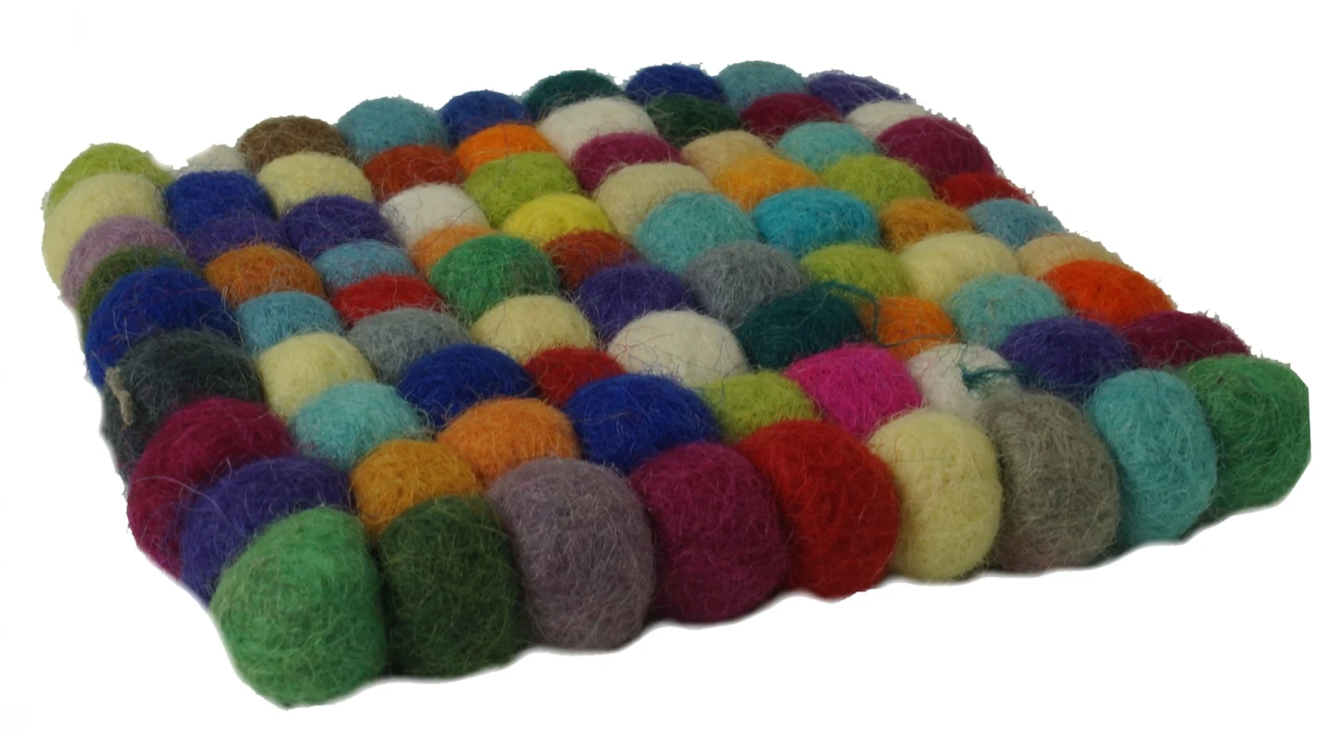 Filzuntersetzer, Untersetzer Aus Filzkugeln, Filzdekorationquadratisch - Bunt 10*10 Cm 2 Filzuntersetzer, Untersetzer Aus Filzkugeln, Filzdekorationquadratisch - Bunt 10*10 Cm – Bild 2