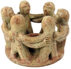 Teelichthalter Kerzenständer Freundeskreis 6 Personen - 13x18x18 Cm Ø18 Cm