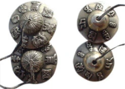 Zimbel Paar Mit Ornament, Tibetisache Zimbel Ø6 Cm