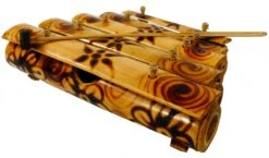 Tisch Klangspiel, Musik Percussion Rhythmus Klang Instrumente Aus Bambus - Modell 3 - 7x22x28 Cm
