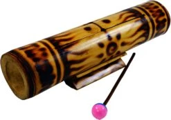 Tisch Klangspiel, Musik Percussion Rhythmus Klang Instrumente Aus Bambus - Modell 1 - 10x40x8 Cm