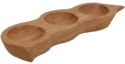 Unterteilte Holzschale, Snackschale, Süssigkeitenschale, Untensilo - 4,5x37x12 Cm