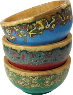 Übertopf, Holzschale Aus Palmholz In 3 Farben - 11 Cm Ø20 Cm