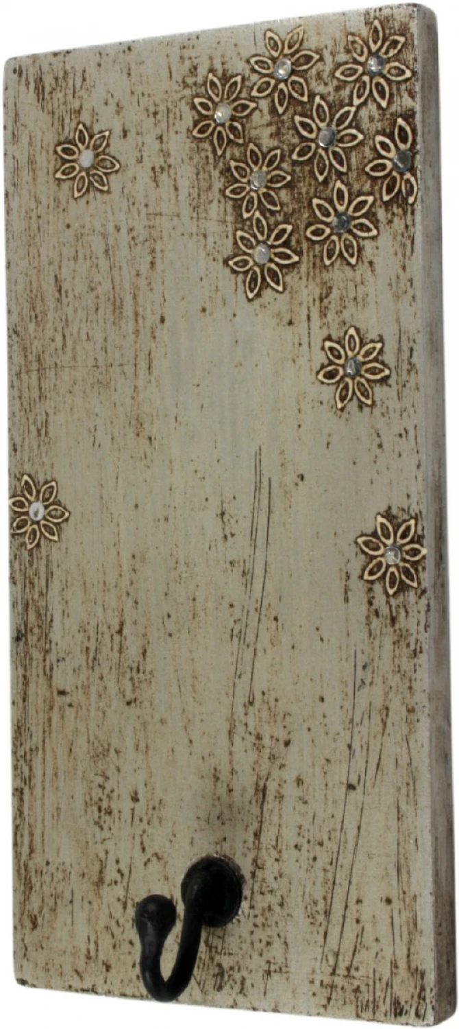 1`er Wandhaken, Kleiderhaken, Garderobe, Schlüsselbrett Bagru - Modell 4 - 20x10x4 Cm 1 1`er Wandhaken, Kleiderhaken, Garderobe, Schlüsselbrett Bagru - Modell 4 - 20x10x4 Cm