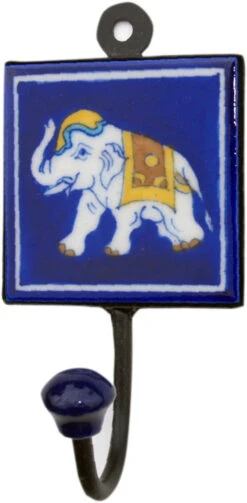 Wandhaken, Garderobenhaken Mit Handgefertigter Fliese, Kleiderhaken (8*8 Cm) - Modell 13