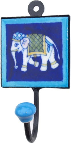 Wandhaken, Garderobenhaken Mit Handgefertigter Fliese, Kleiderhaken (8*8 Cm) - Modell 14