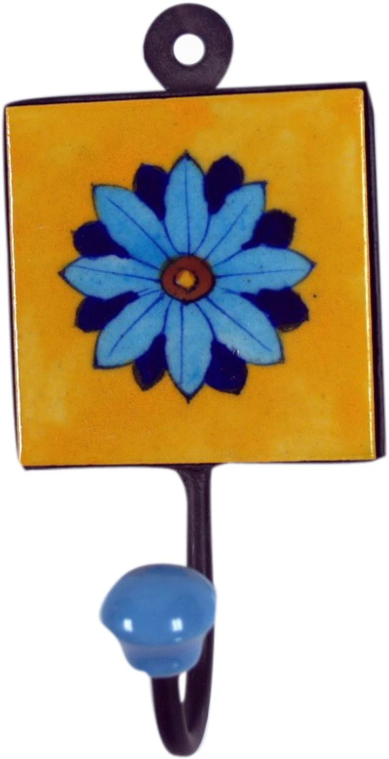 Wandhaken, Garderobenhaken Mit Handgefertigter Fliese, Kleiderhaken (8*8 Cm) - Modell 7 1 Wandhaken, Garderobenhaken Mit Handgefertigter Fliese, Kleiderhaken (8*8 Cm) - Modell 7
