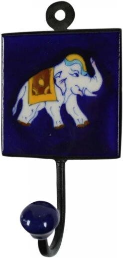 Wandhaken, Garderobenhaken Mit Handgefertigter Fliese, Kleiderhaken (8*8 Cm) - Modell 1