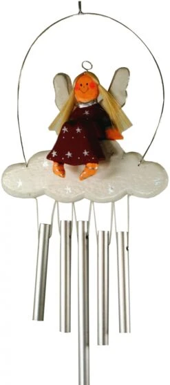 Weihnachts Windspiel, Klangspiel Schutzengel - 26x11x3 Cm